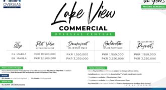 Capital Smart City Launched Lake View Commercial Plots On Installments.